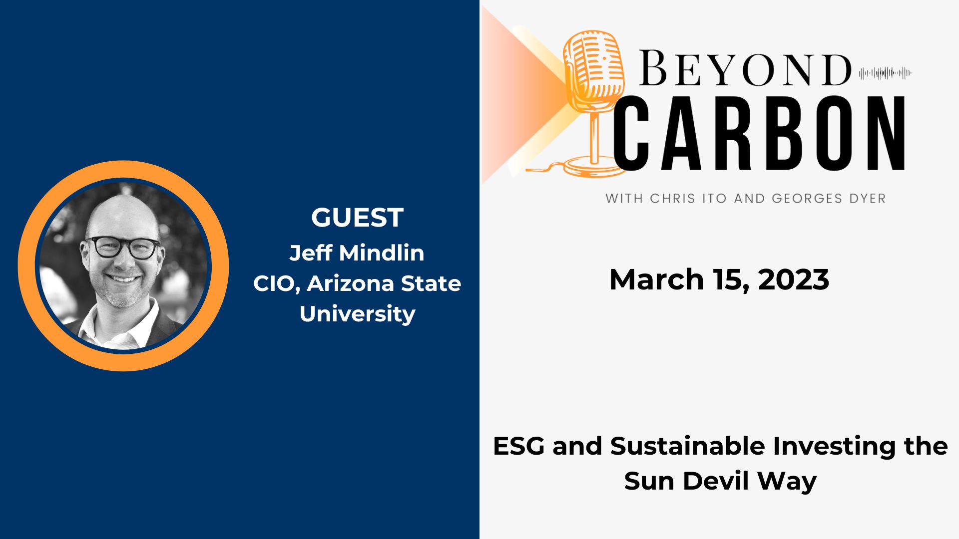 ESG investing with Jeff Mindlin of ASU.
