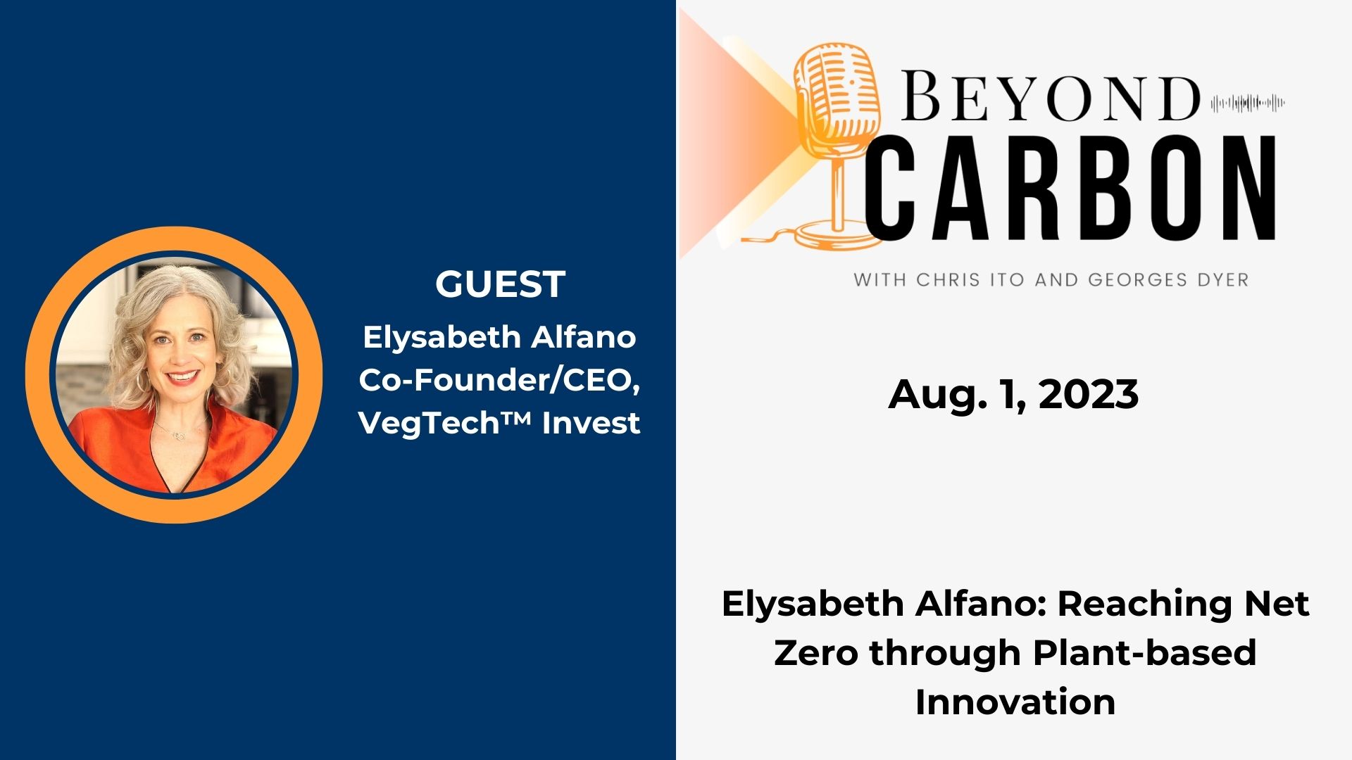 A picture of Elysabeth Alfano, who is the CEO of VegTech™ Invest, the advisor to the Plant-based Innovation & Climate ETF (EATV).