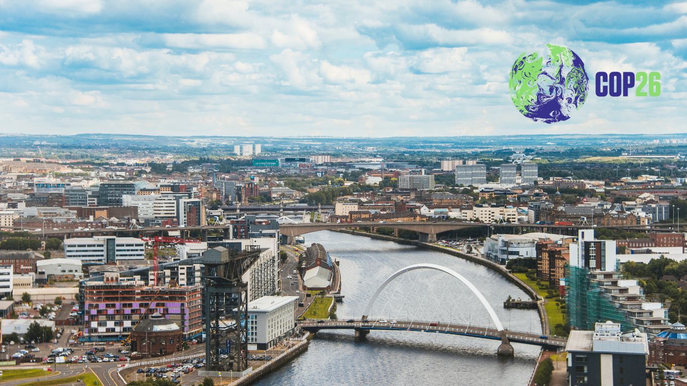 An image of Glasgow, Scotland, site of COP26.