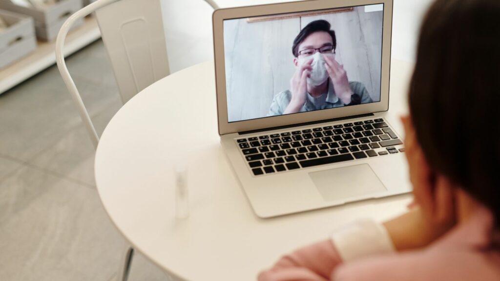 An image of working from home. The new normal.