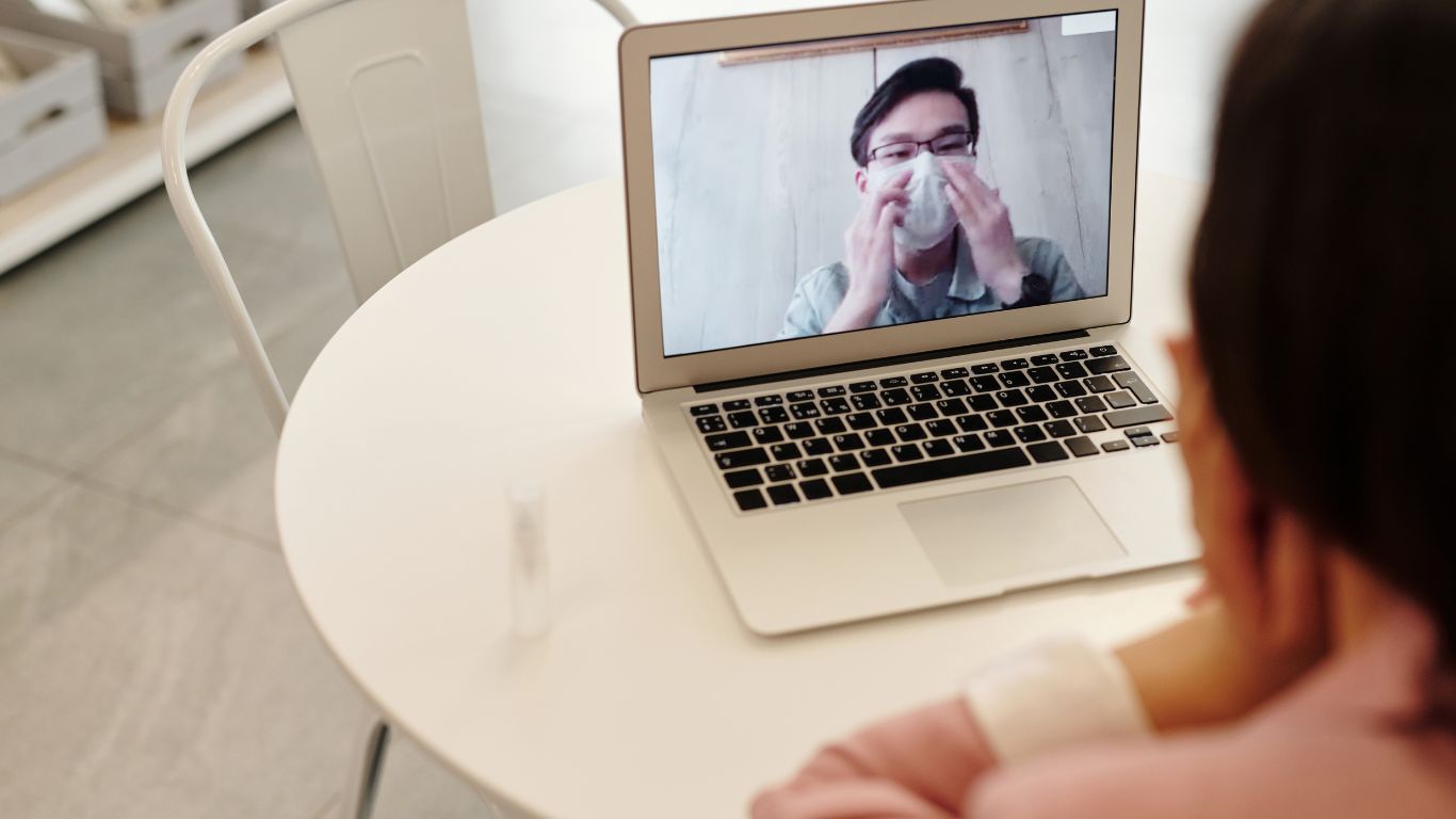 An image of working from home. The new normal.