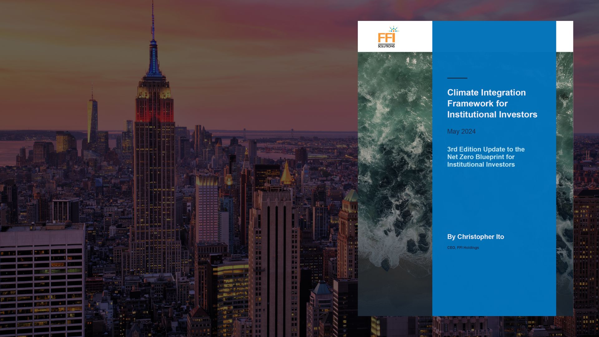 Climate Integration Framework for Institutional Investors whitepaper cover.