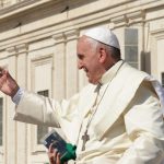 A picture of Pope Francis, who was a powerful ally of the climate movement.